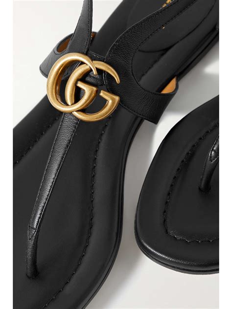 gucci embellished sandal|Gucci marmont flat sandals.